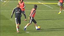 Ramos vuelve a entrenarse con el grupo