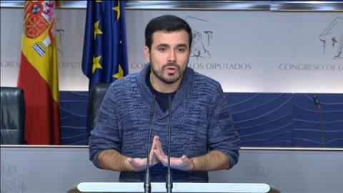 El líder de IU, Alberto Garzón