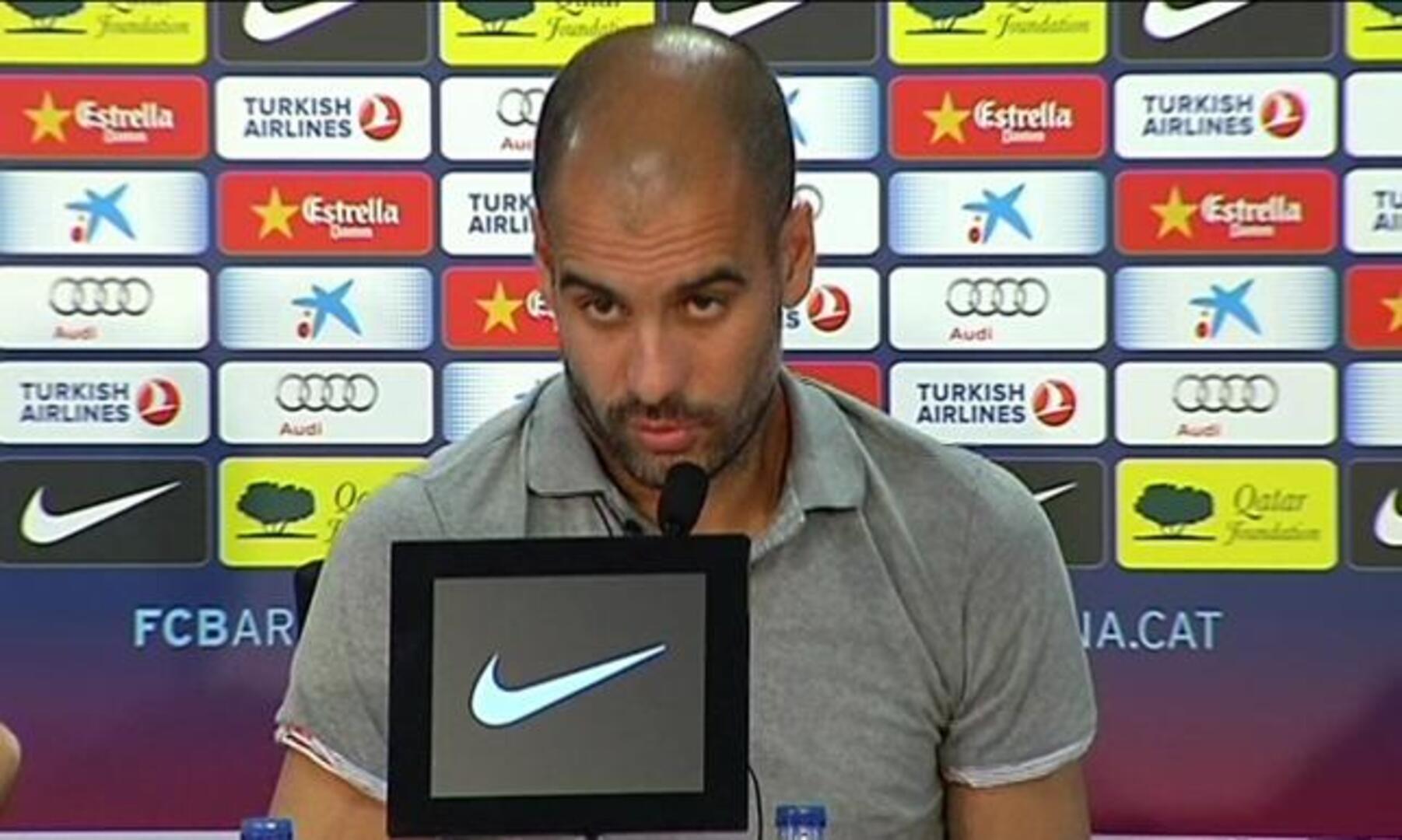 Guardiola: «La baja de Cesc es un hándicap, pero podemos jugar igual sin él»