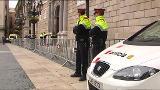 Concentración en la plaza de Sant Jaume contra los registros de la Guardia Civil