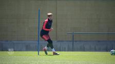 Último entrenamiento semanal del Barça sin los internacionales