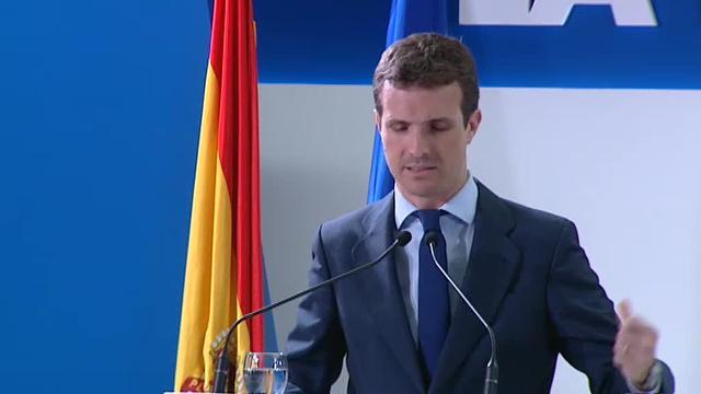 Pablo Casado tilda de &quot;política de vuelo raso, de luces cortas&quot; los primeros 100 días del Gobierno de Pedro Sánchez