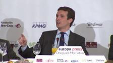 Casado quiere "prevenir" a la UE de que Sánchez "lleva a la recesión"