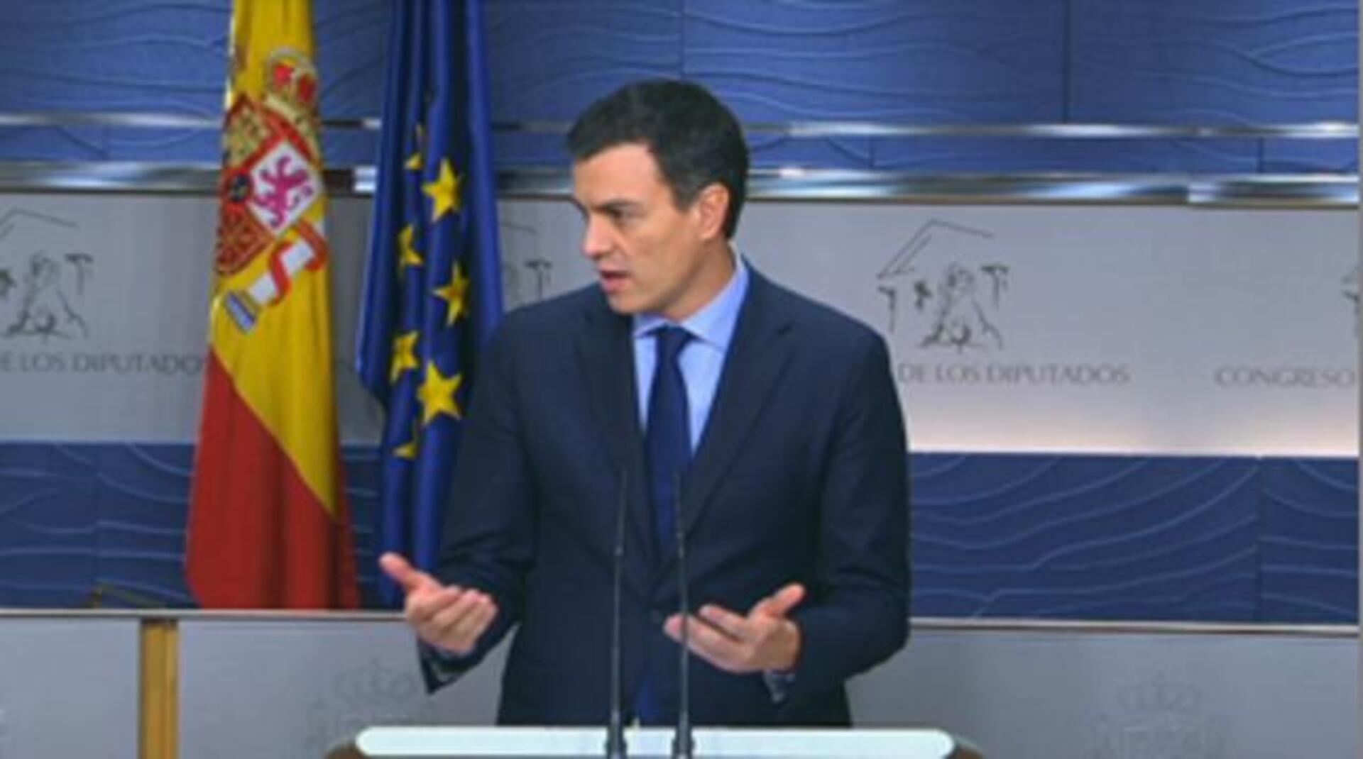Albert Rivera y Pedro Sánchez al inicio de su reunión