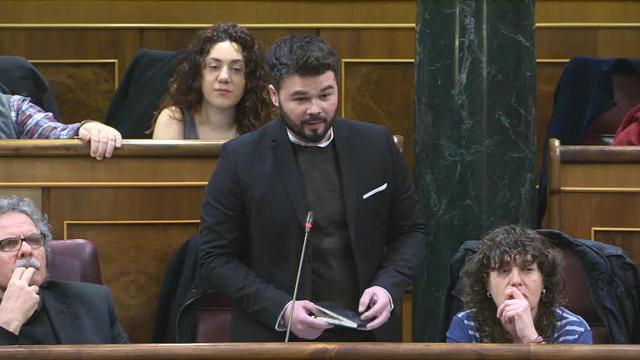El presidente del Gobierno, Mariano Rajoy, jen un momento de la sesión de control en el Congreso