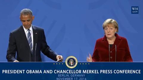 Los líderes europeos y de EE.UU. reunidos este viernes en la Cancillería alemana, en Berlín