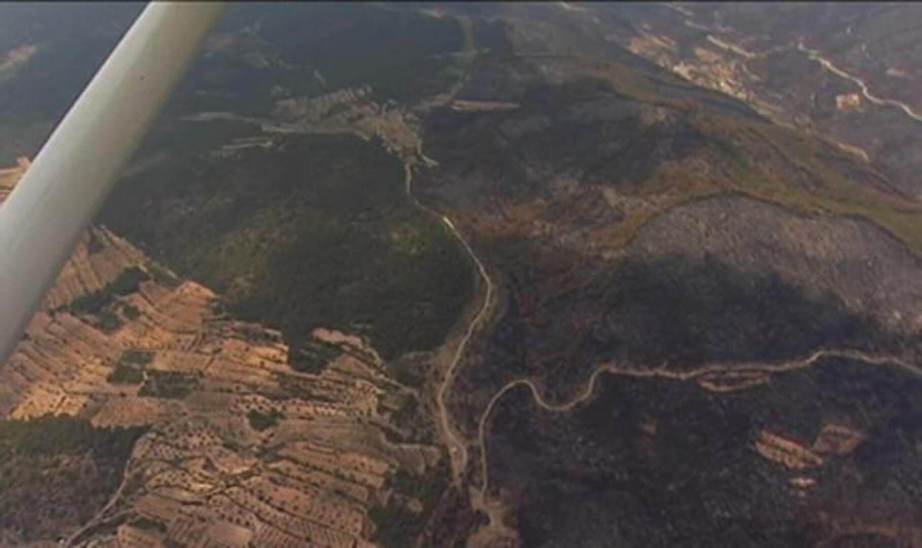 Valencia: la imagen de la desolación tras los incendios vista desde el aire