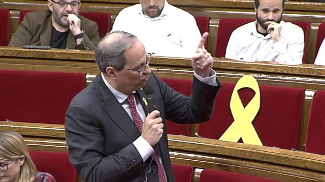 Torra reafirma su defensa de los lazos amarillos