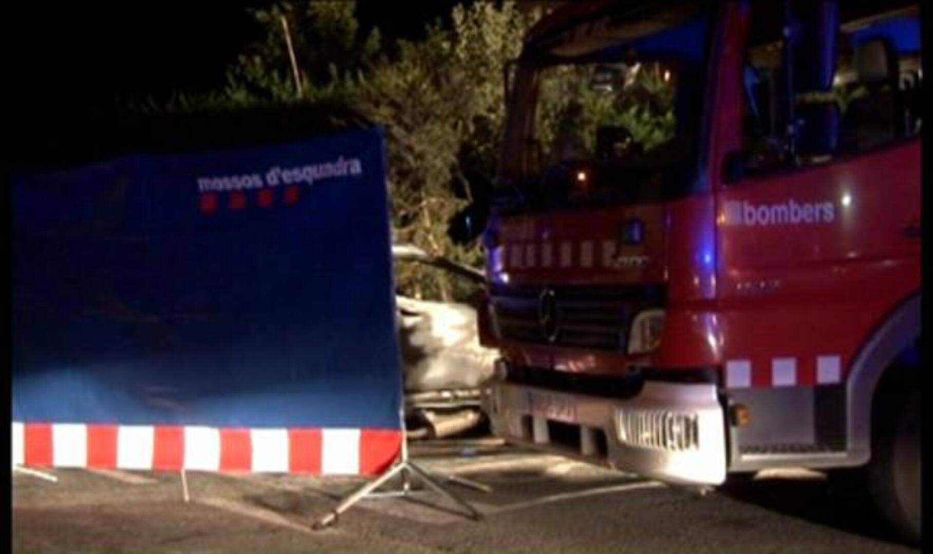 Cuatro jóvenes muertos en un accidente de tráfico en Gerona