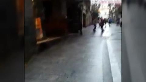 Una vaquilla se cuela en una panadería y da un buen susto a los vecinos de Hernani