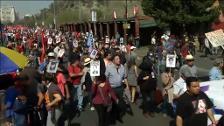 Jornada de protestas en Chile antes del 45 aniversario del golpe de Estado de Pinochet