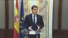 Rivera: "Sánchez está más cómodo con quienes escupen a un ministro de España que con los que aplaudimos a un ministro de España"