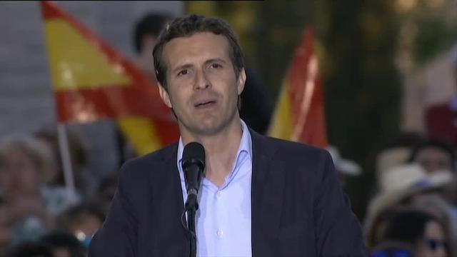 Casado pide el voto como &quot;contrapeso&quot; al Gobierno de Sánchez con &quot;independentistas, batasunos y podemitas&quot;