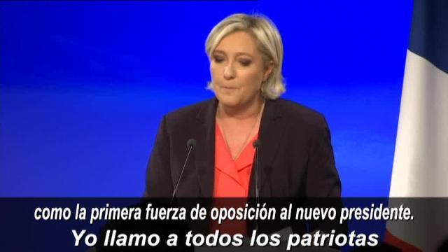 Marine Le Pen, esta mañana