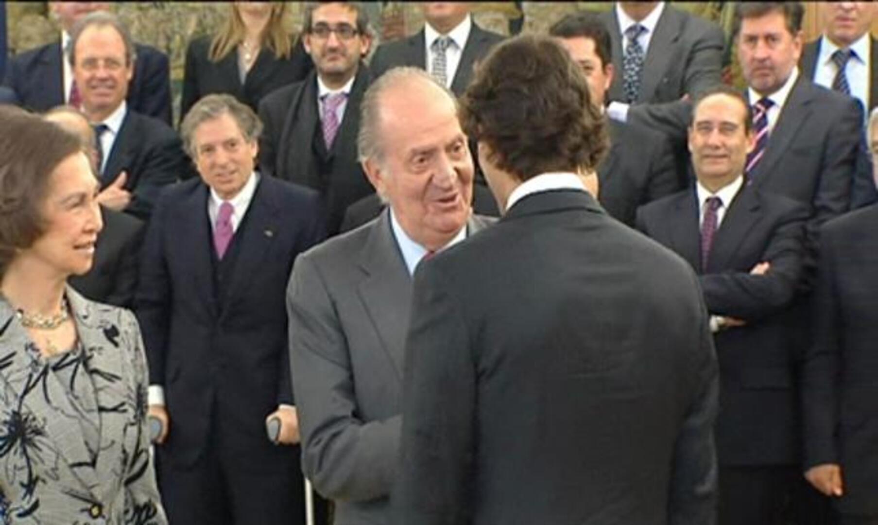 El Rey bromea con Rafa Nadal: «Estos de los guiñoles son tontos»