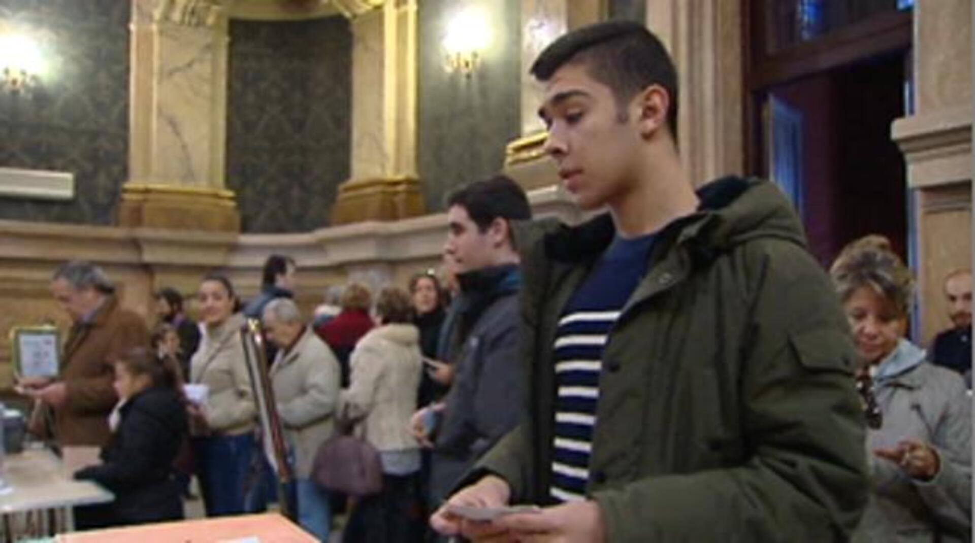 Pablo Iglesias durante la jornada de reflexión