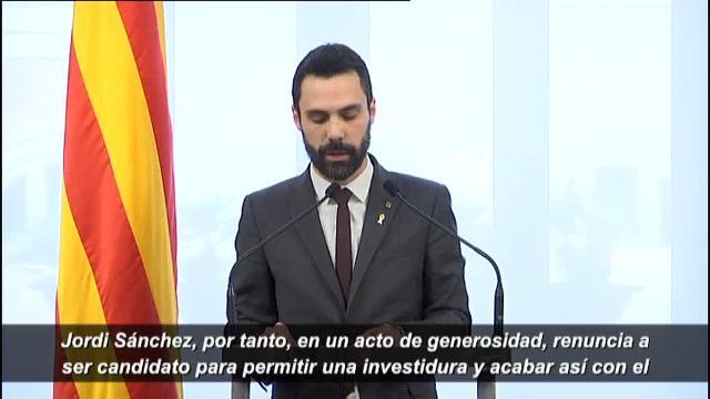 Torrent: &quot;La renuncia de Jordi Sánchez es un acto de generosidad que le honra&quot;