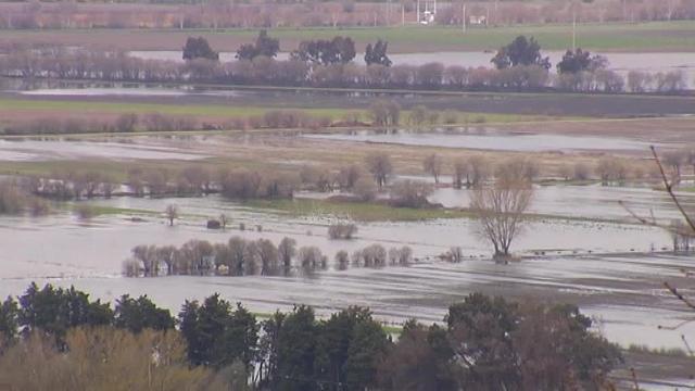 Los campos gallegos, anegados por las lluvias