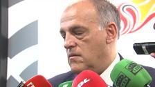 Javier Tebas: "Hoy por hoy quien tiene la razón es el FC Barcelona que es el que está en el sorteo"