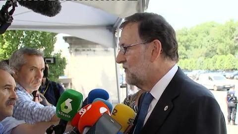 Mariano Rajoy, a su llegada a Bruselas