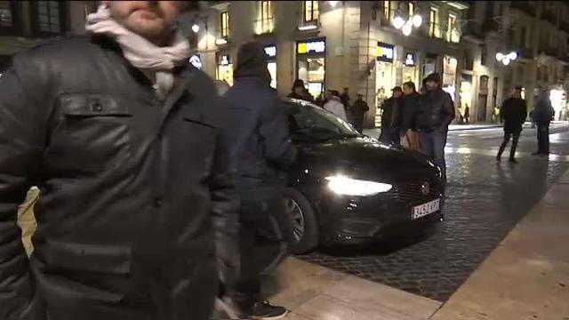 Protestas violentas de los taxistas