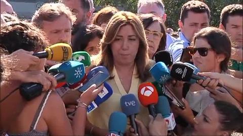 La presidenta de la Junta, Susana Díaz junto a la consejera de Justicia e Interior, Rosa Aguilar