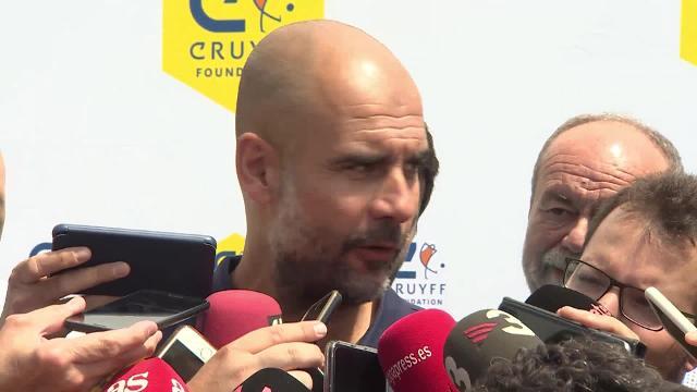Guardiola, en un acto de la Fundación Cruyff