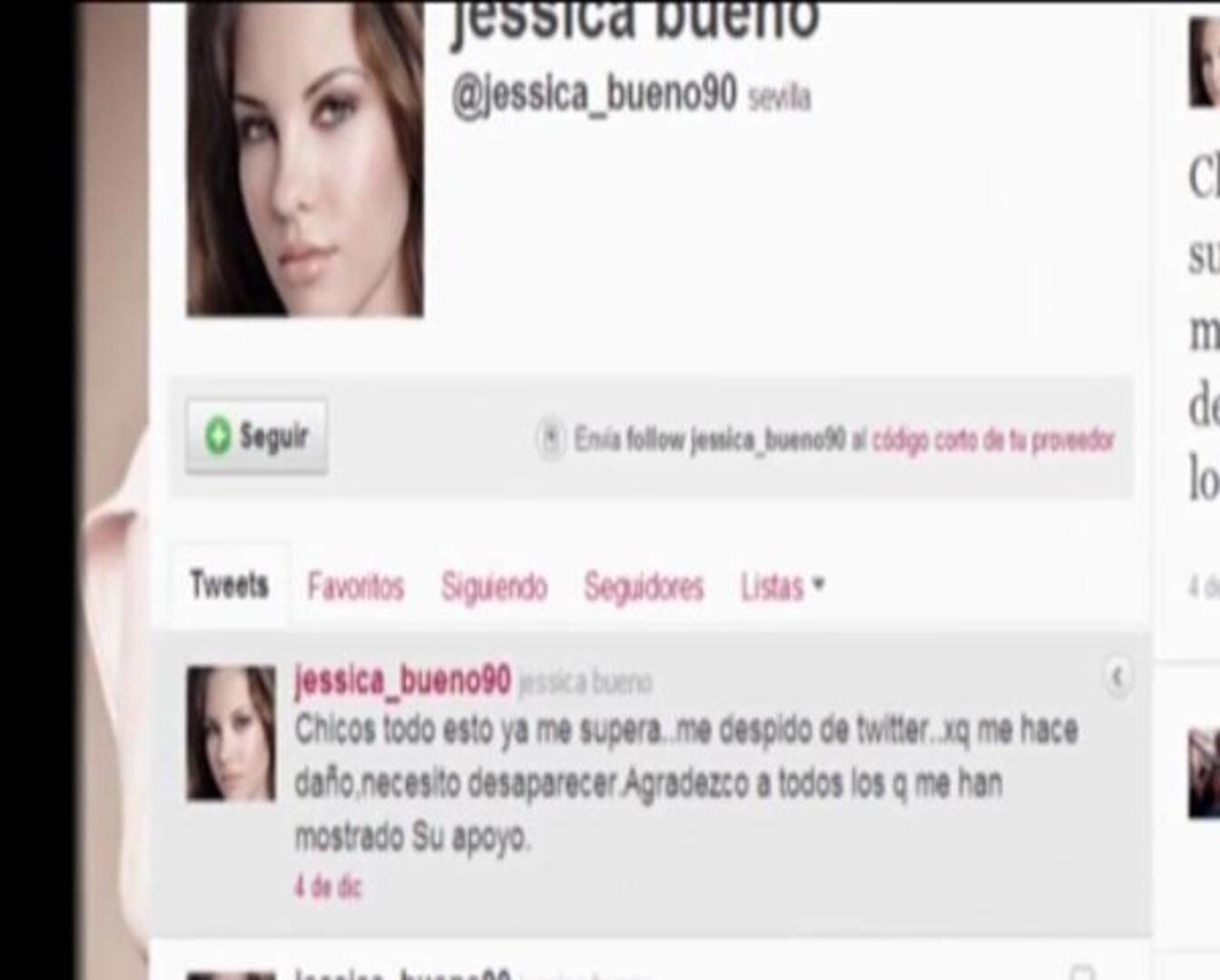 Jessica Bueno se despide de Twitter: «Todo esto me supera»