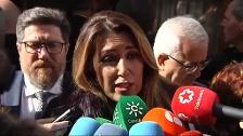 Susana Díaz: "Sé que tengo el cariño y el apoyo de Pedro Sánchez y de los militantes"