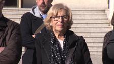 Manuela Carmena, atendida en el hospital por una rotura de tobillo