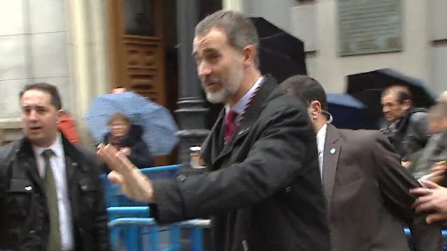 El rey visita el Cristo de Medinaceli