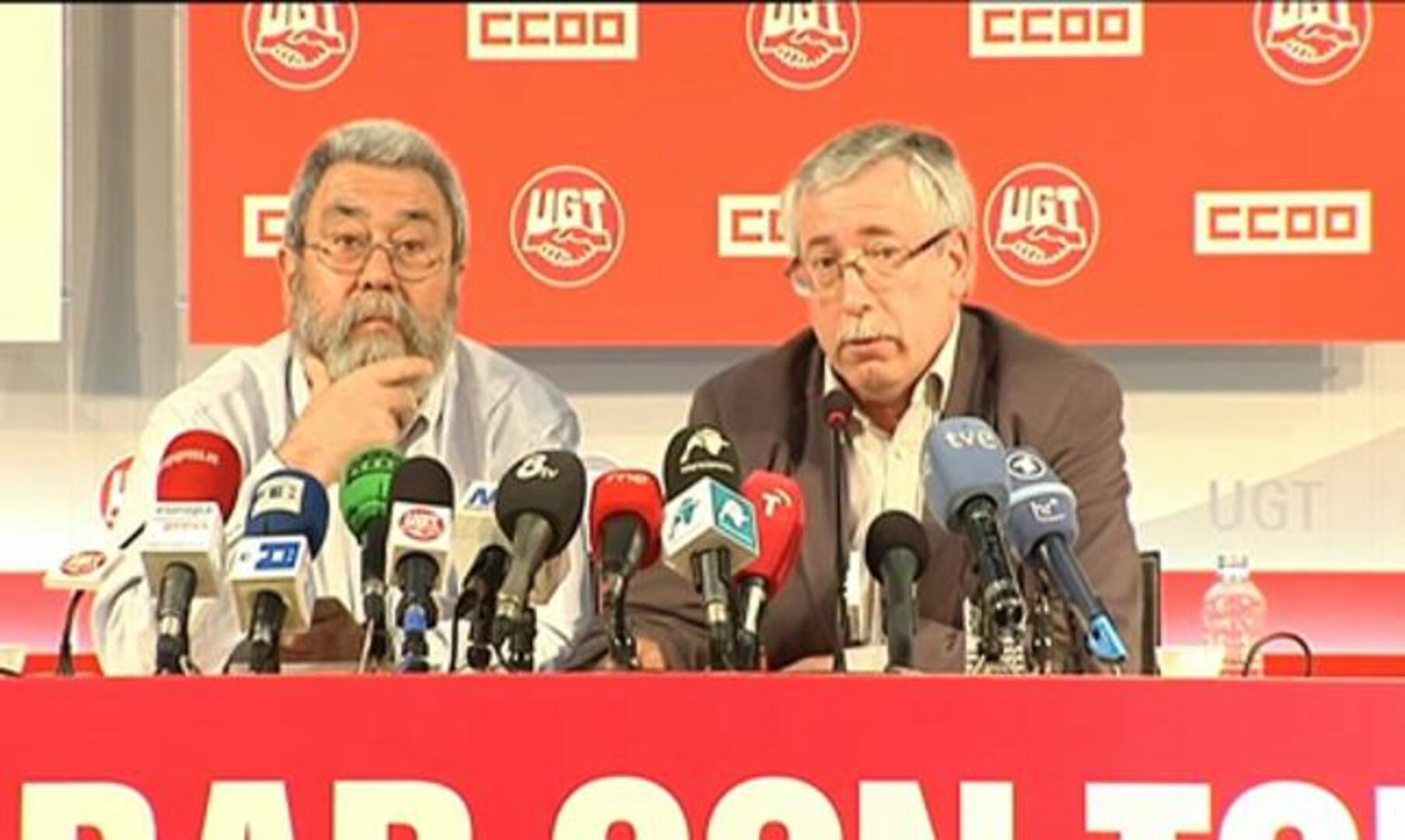 Los sindicatos hablan de indiscutible éxito de la huelga y piden una rectificación de la reforma