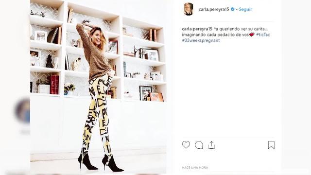 Carla Pereyra presume de barriguita a pocas semanas de dar a luz