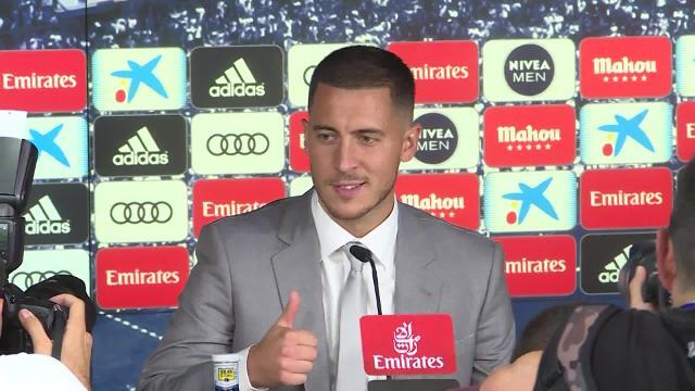 Eden Hazard en rueda de prensa tras su presentación