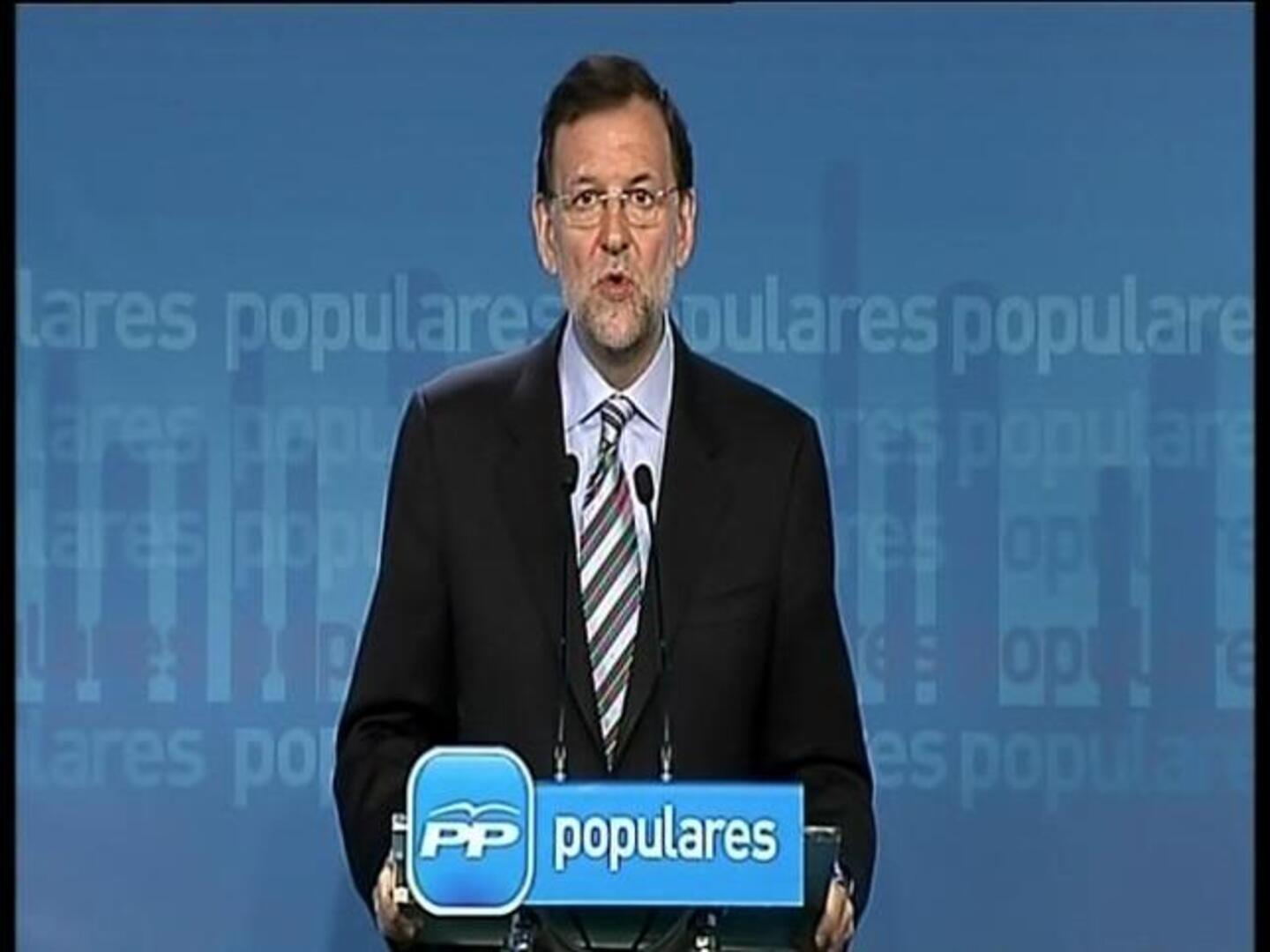 Rajoy: «Aspiro a gobernar desde el centro, la moderación y el diálogo»