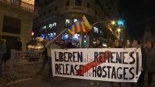 Cientos de personas se manifiestan en Barcelona por las detenciones contra los CDR