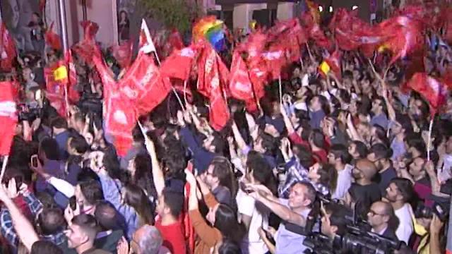 Sánchez celebra la victoria del PSOE en las elecciones generales