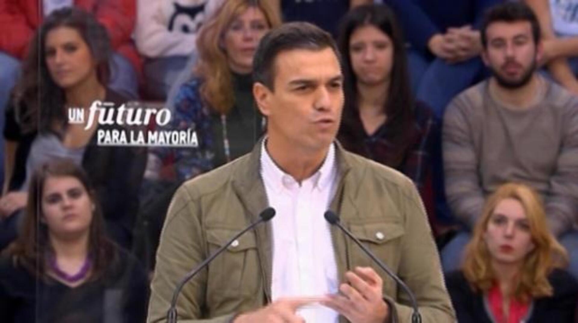 Pedro Sánchez, en el inicio de campaña del PSOE