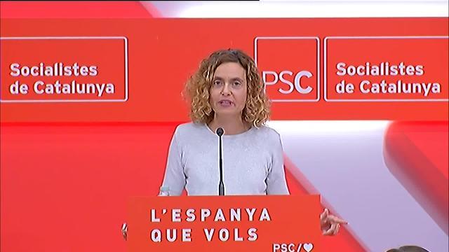 Batet al ser proclamada candidata del PSC: &quot;Basta a los bloques&quot;