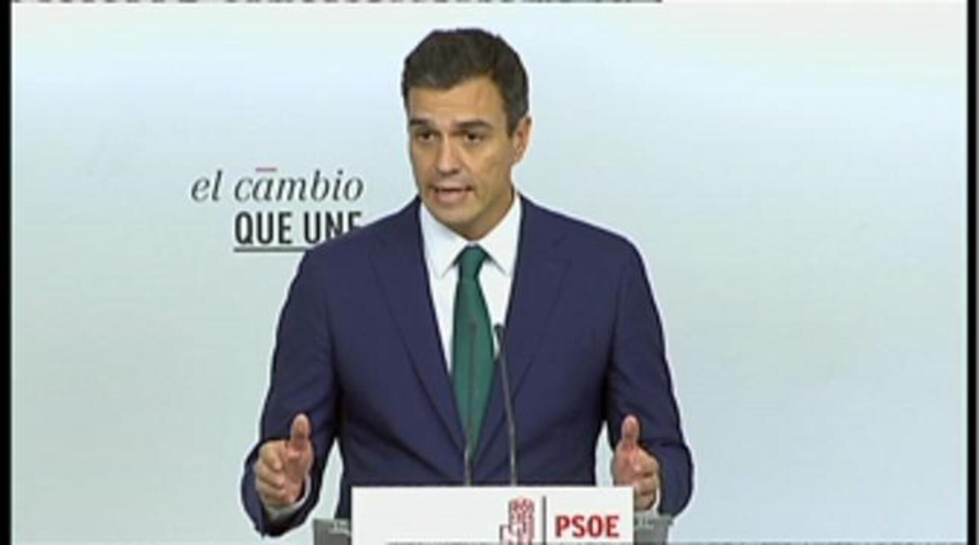 Pedro Sánchez, secretario general del PSOE