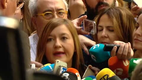 Pedro Sánchez, a su llegada a la sede de Ferraz