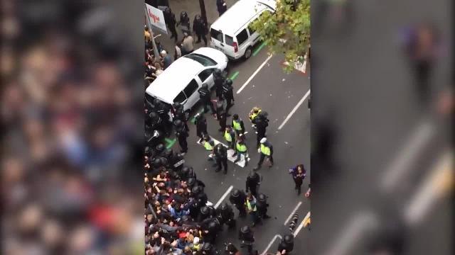 Enfrentamientos con policía