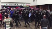 Cargas policiales en Barcelona