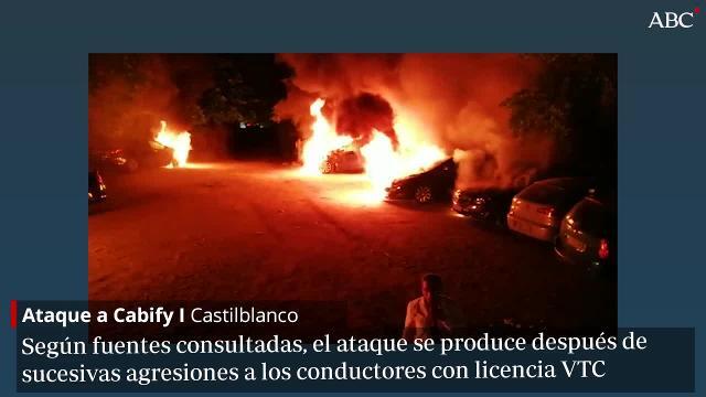 Estado en el que quedaron los coches de Cabify