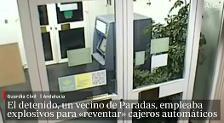 Detenido como presunto autor de siete robos a cajeros automáticos usando explosivos caseros