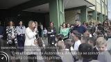 Así recibe el colegio de Palmete a la presidenta Susana Díaz