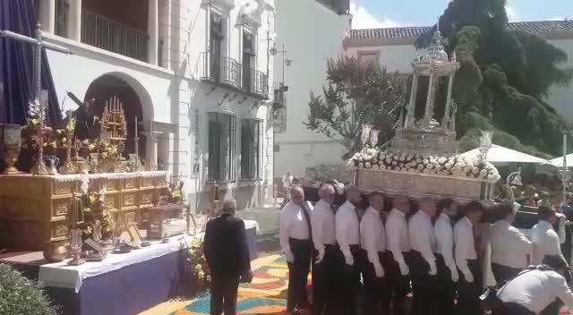 La procesión del Corpus de Priego, por las calles del barrio de la Villa