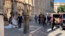 Boda de Sergio Ramos y Pilar Rubio: en vídeo, así salieron de la Catedral como marido y mujer