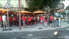 La Policía Local precinta un bar en el Paseo Colón donde sesenta aficionados belgas consumían bebidas