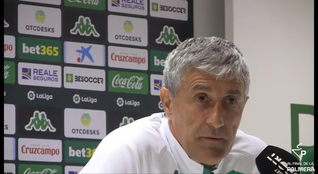 Setién pide &quot;agresividad y concentración&quot; en defensa para evitar centros y remates